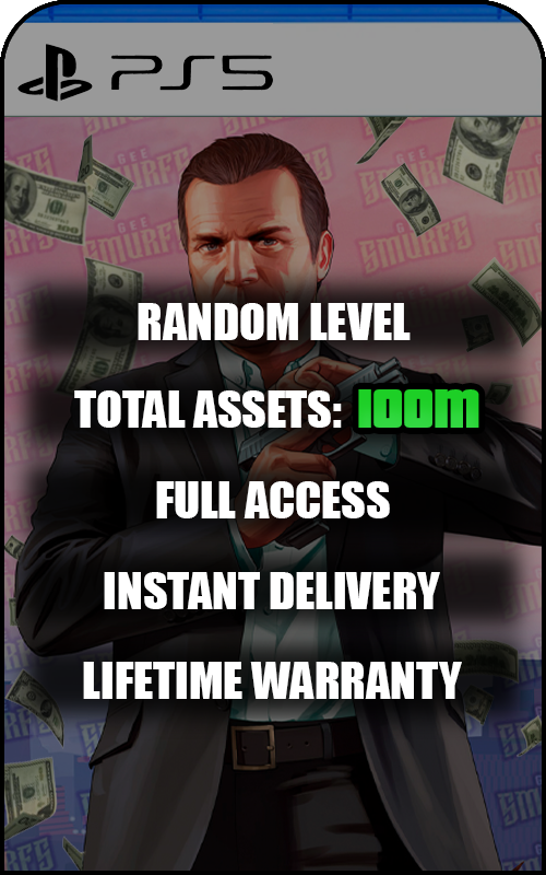 PS5 GTA V Modded 100M+ Cash Account