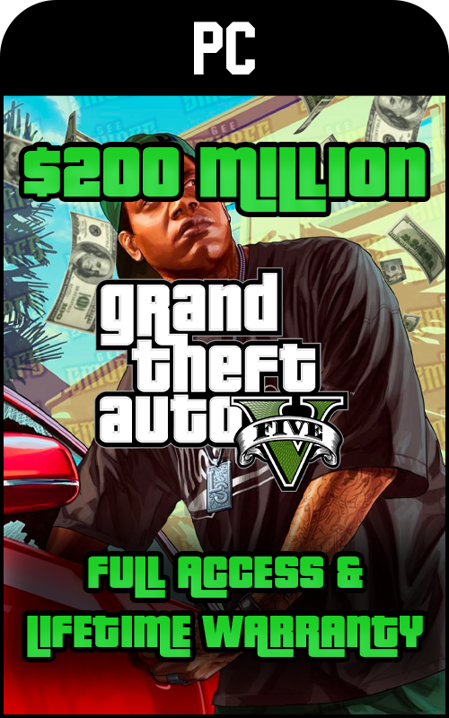 PC GTA V Modded 200 Million+ Cash Account