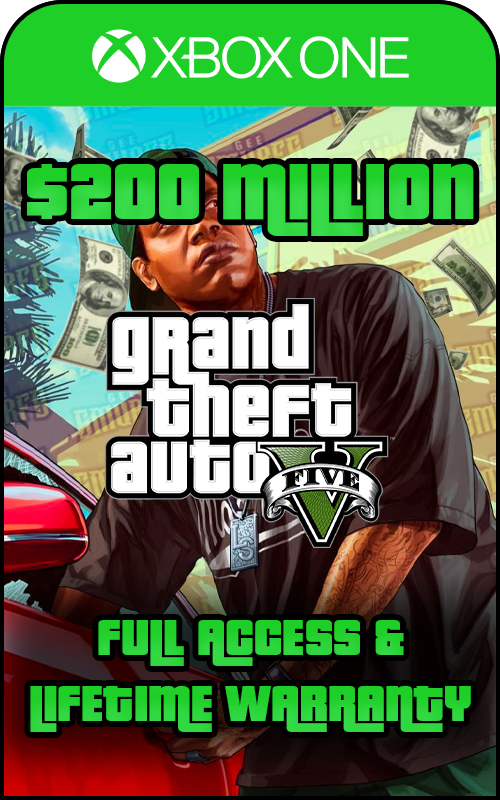 Xbox One GTA V Modded 200M+ Cash Account