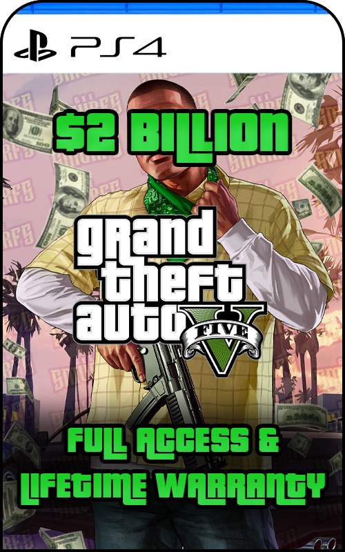 PS4 GTA V Modded 2 Billion+ Cash Account
