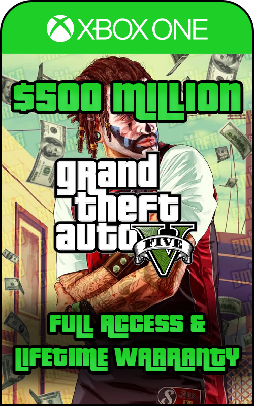 Xbox One GTA V Modded 500M+ Cash Account
