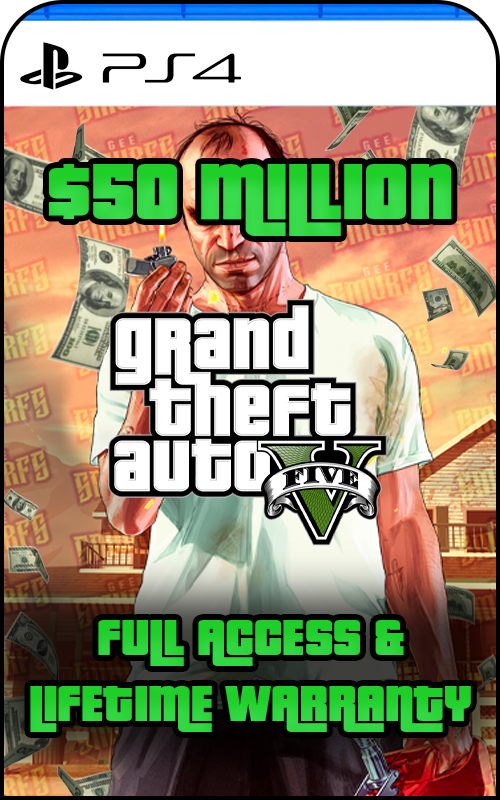 PS4 GTA V Modded 50M+ Cash Account