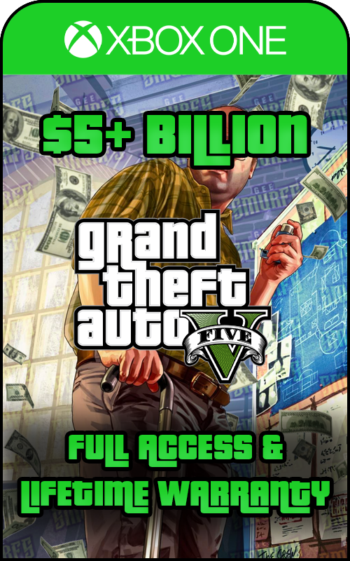 Xbox One GTA V Modded 5 Billion+ Cash Account