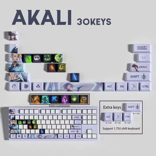 Akali 30 Custom OEM Keycaps