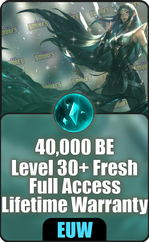 EUW SAFE Unranked Smurf - 40,000+ Blue Essence