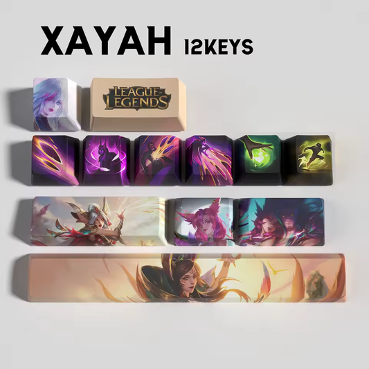 Xayah 12 Custom OEM Keycaps