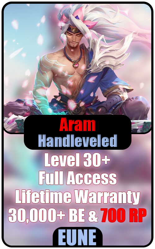 EUWHandleveled Aram Only LoL accountHQ Smurfs✓ Level 30+UnrankedLifeTime  Warranty