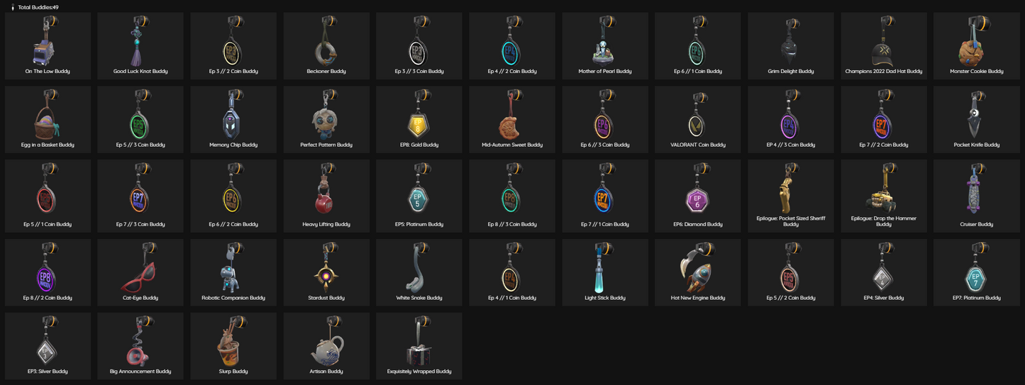 EU Unranked - 6 Skins, 23 Agents, 49 Buddies
