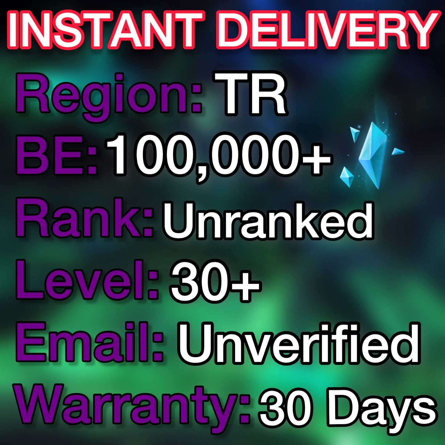 TR - 100,000+ Blue Essence Unranked Smurf