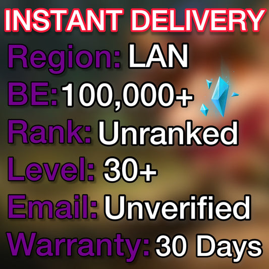 LAN - 100,000+ Blue Essence Unranked Smurf