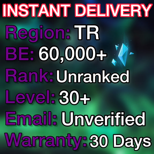 TR - 60,000+ Blue Essence Unranked Smurf