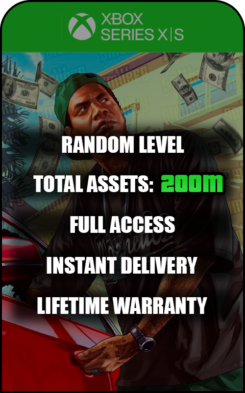 Xbox Series X/S GTA V Modded 200M+ Cash Account