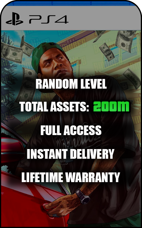 PS4 GTA V Modded 200M+ Cash Account