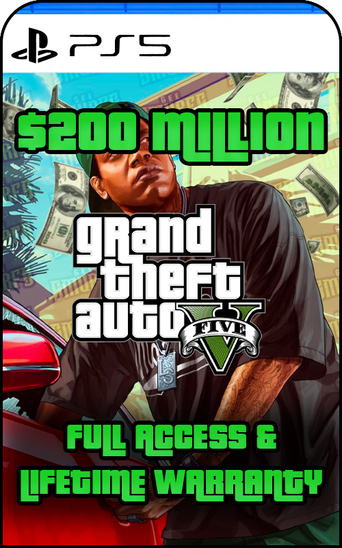 PS5 GTA V Modded 200M+ Cash Account