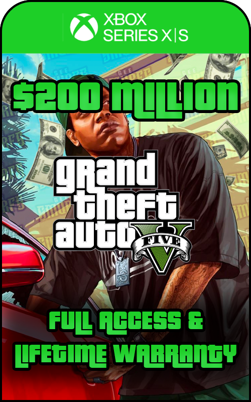 Xbox Series X/S GTA V Modded 200M+ Cash Account