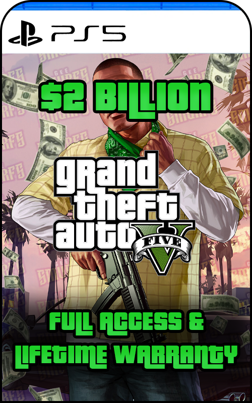 PS5 GTA V Modded 2 Billion+ Cash Account