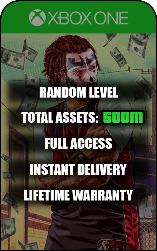 Xbox One GTA V Modded 500M+ Cash Account