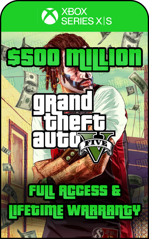 Xbox Series X/S GTA V Modded 500M+ Cash Account