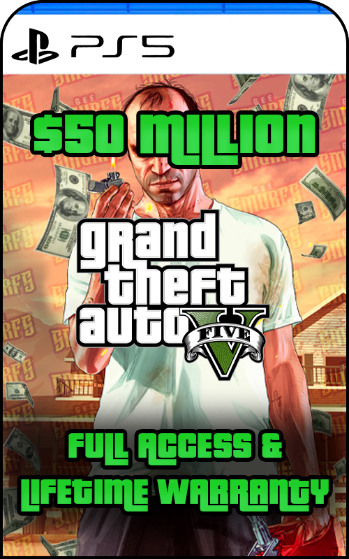 PS5 GTA V Modded 50M+ Cash Account