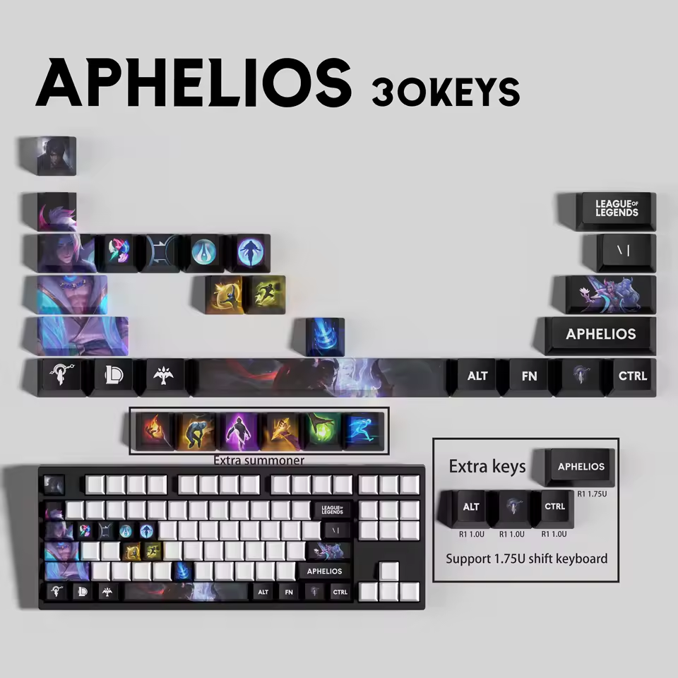 Aphelios 30 Custom OEM Keycaps
