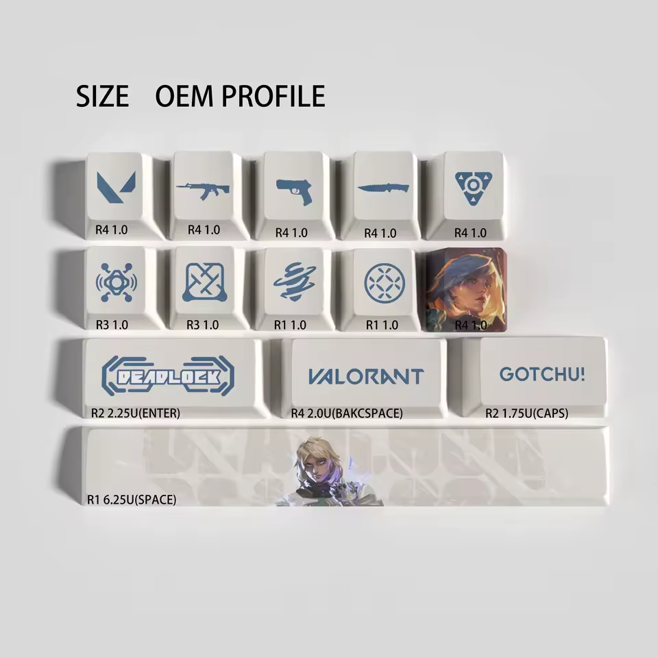 Deadlock 14 Custom OEM Keycaps