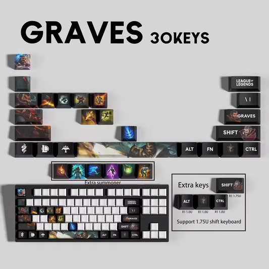 Graves 30 Custom OEM Keycaps