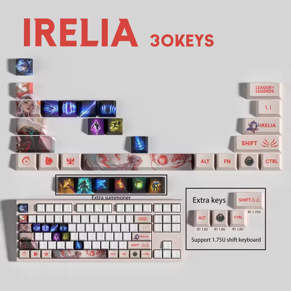 Irelia 30 Custom OEM Keycaps – Gee Smurfs