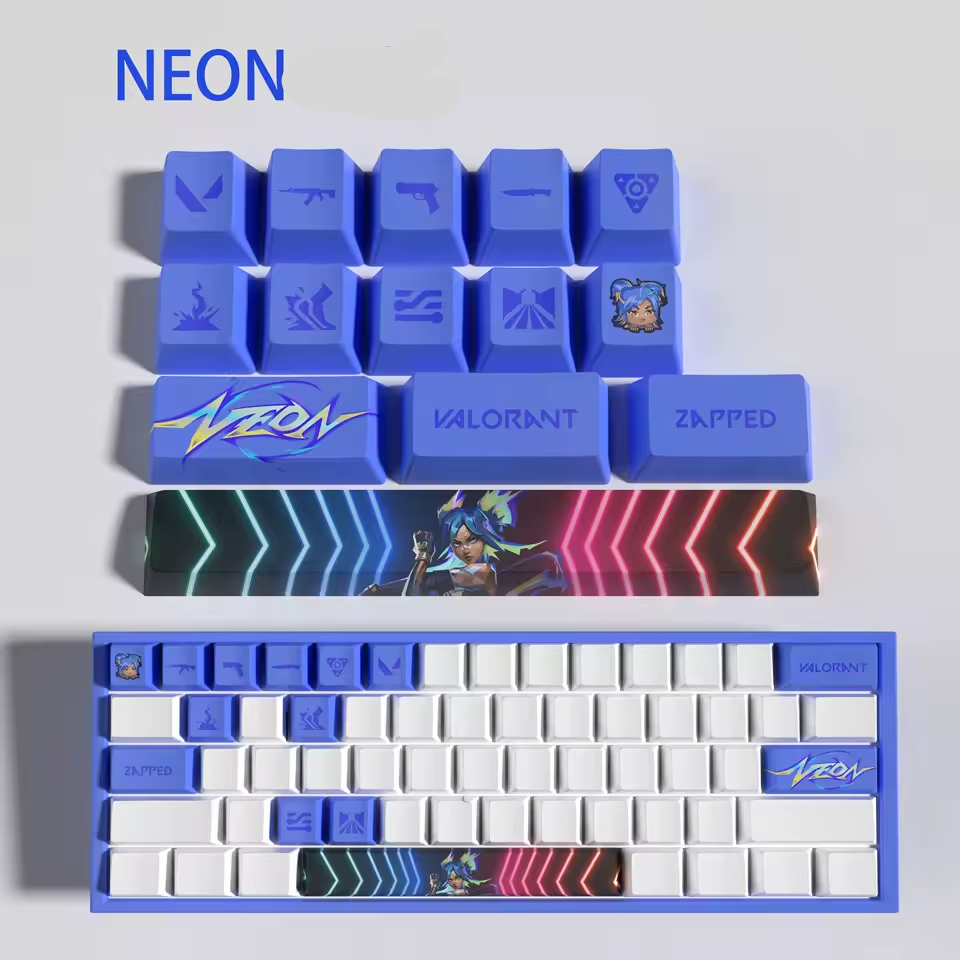 Neon 14 Custom OEM Keycaps