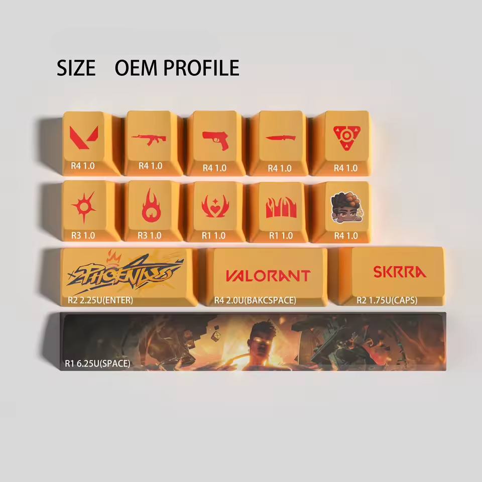 Phoenix 14 Custom OEM Keycaps