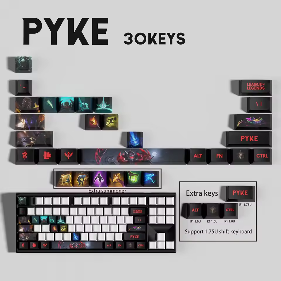 Pyke 30 Custom OEM Keycaps – Gee Smurfs