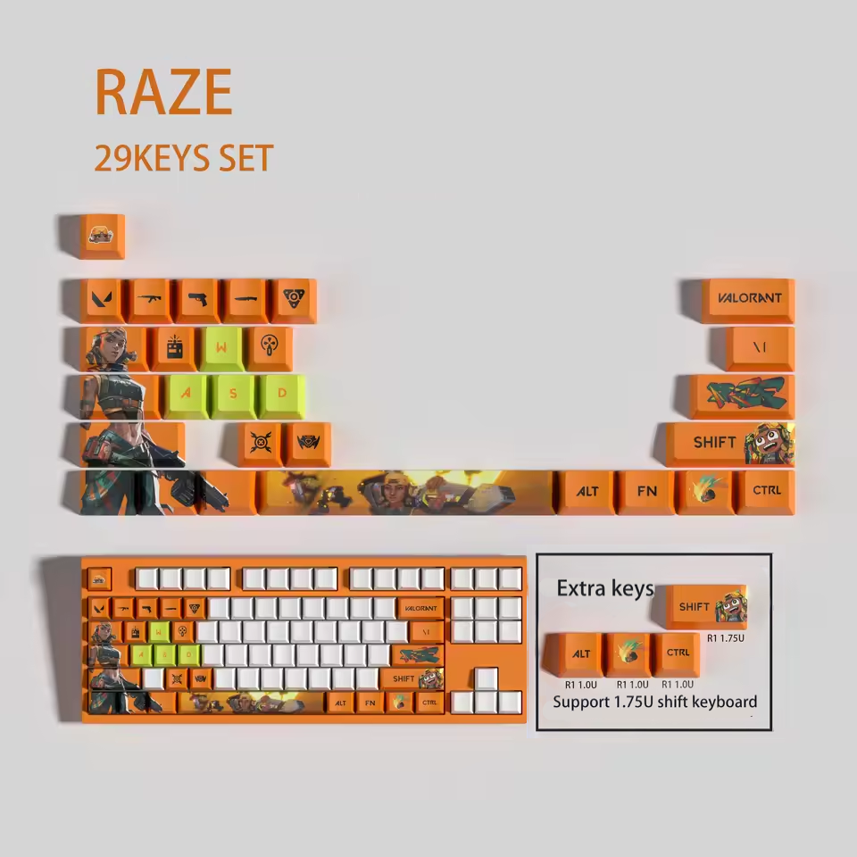 Custom Raze Key Caps Raze 29 Custom OEM Keycaps – Gee Smurfs