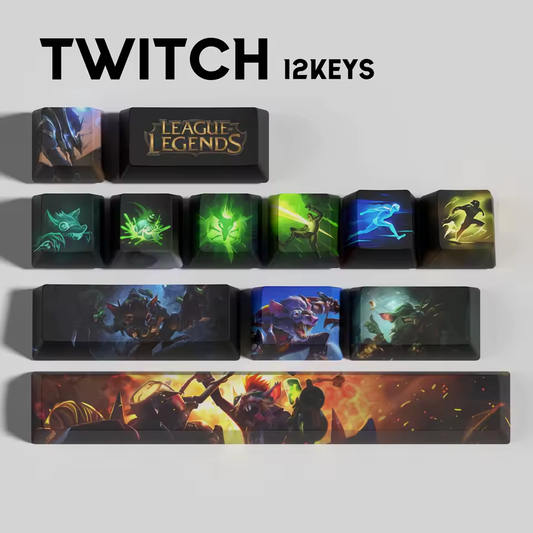 Twitch 12 Custom OEM Keycaps