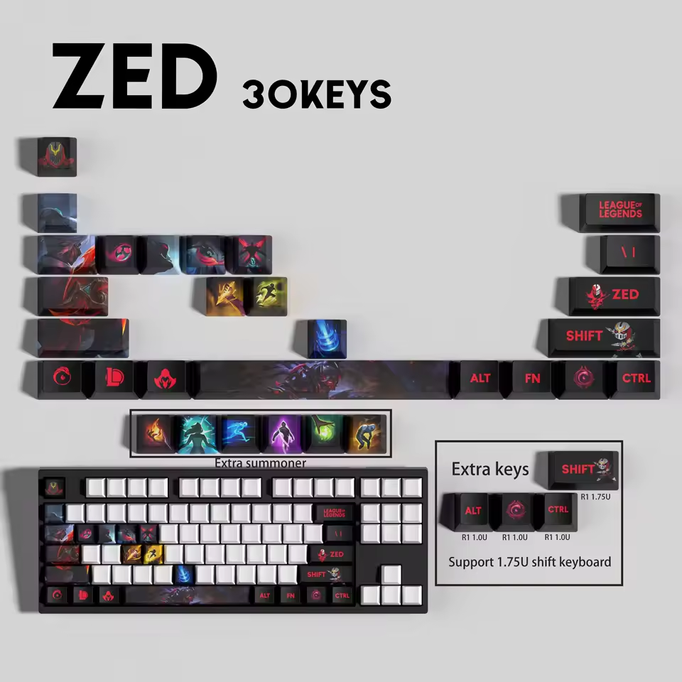 Zed 30 Custom OEM Keycaps