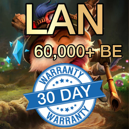 LAN - 60,000+ Blue Essence Unranked Smurf