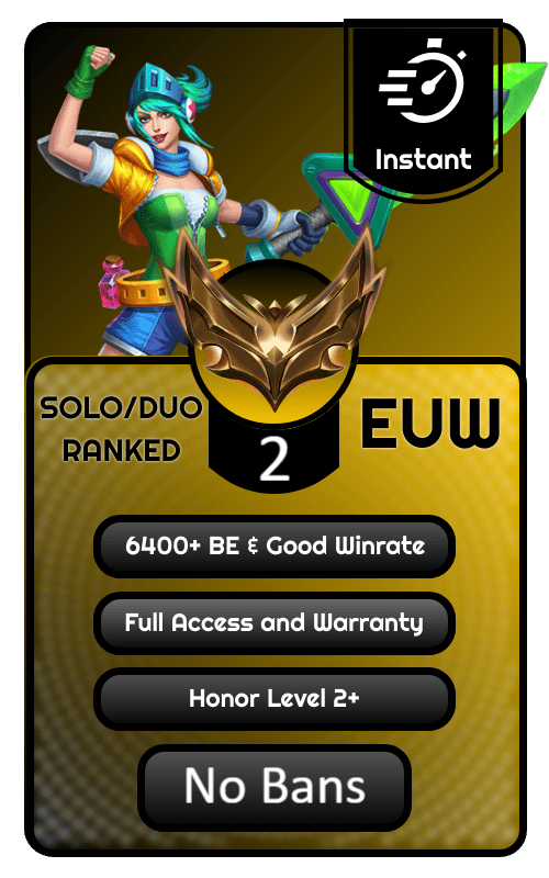 EUW Gold 2 Ranked Account
