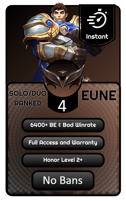 EUNE Iron 4 Ranked Account