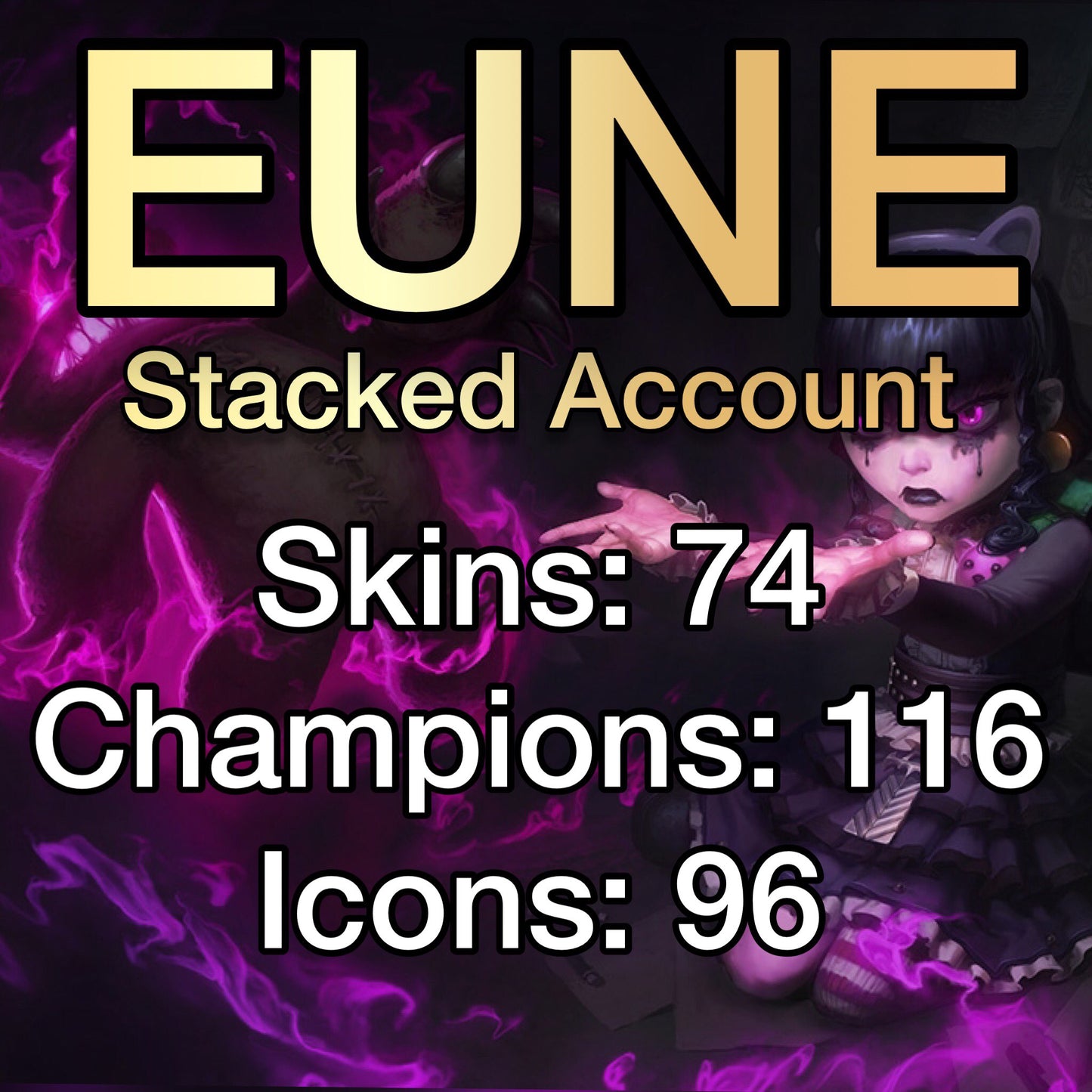 EUNE: 116 Champs 74 Skins